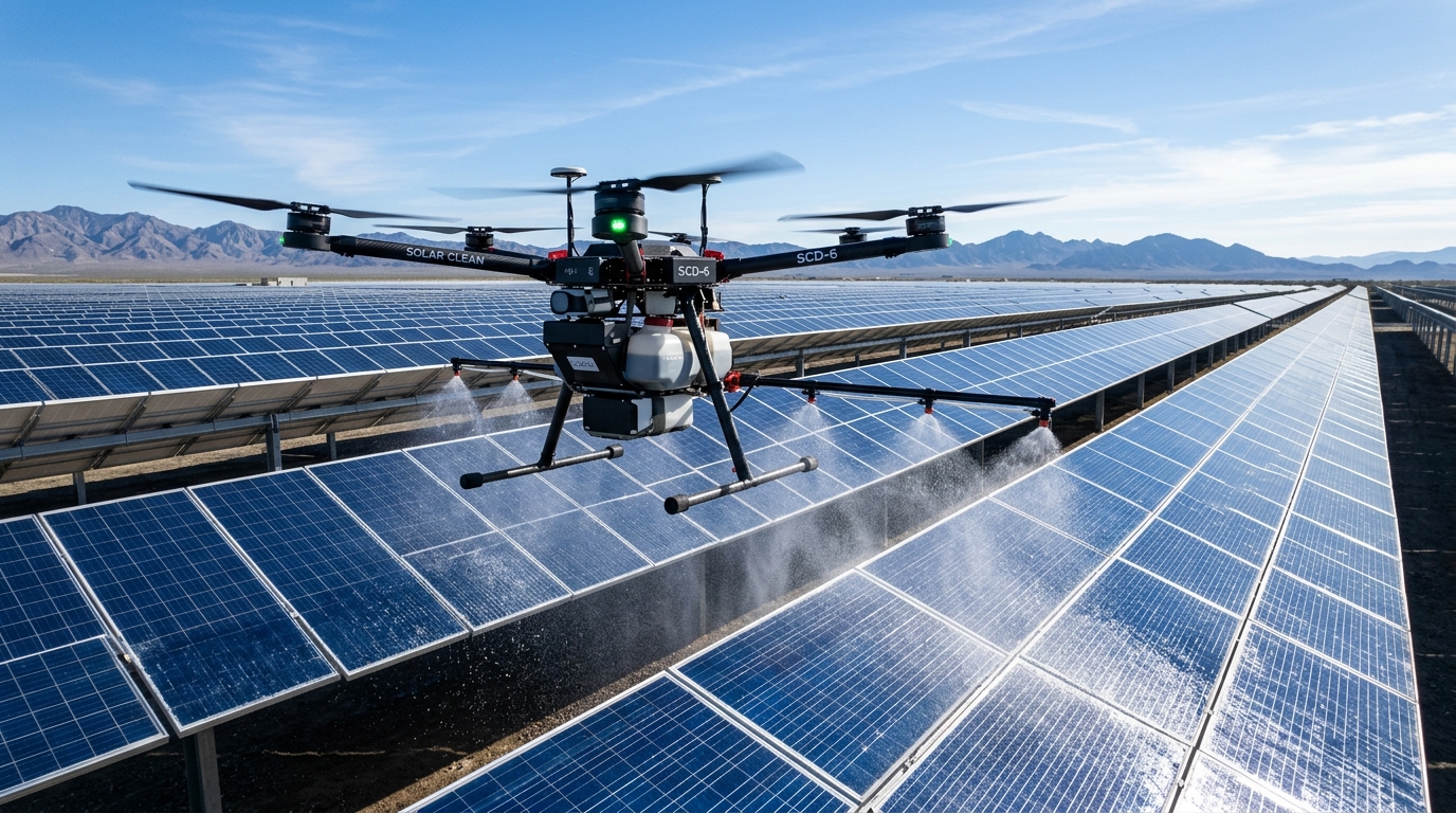 Drone Limp em Usina Solar Fotovoltaica